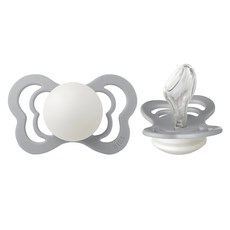 BIBS Couture拇指型矽膠奶嘴 夜光雲灰, 6-18m, 1個