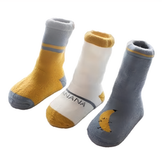 加厚兒童防滑毛圈襪, S, 香蕉