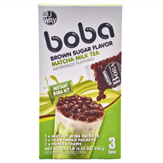 J WAY LOCAL FLAVOR 黑糖珍珠抺茶奶茶, 78g, 1盒, 3個