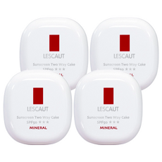 LESCAUT 蕾斯卡歐 防曬兩用粉餅 SPF50 03健康色 12g, 4個