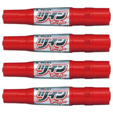PILOT 百樂 雙頭麥克筆 MFN 15FB 紅色, 4支