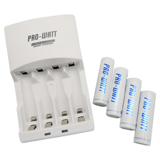 PRO-WATT 華志 低自放電鎳氫電池充電組 3號 PW-1236-20, 1組