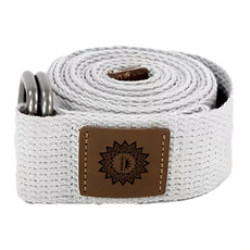 Miracle 墨瑞革 習瑜珈純棉雙環伸展瑜珈繩 雪引灰, 180 x 3.7 x 0.2cm, 1條