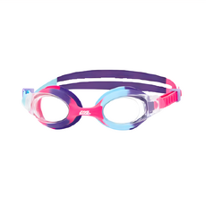 ZOGGS 幼童邦迪基礎訓練型泳鏡，可調整頭帶，適用年齡6-14歲, 藍紫粉, 1個, Free