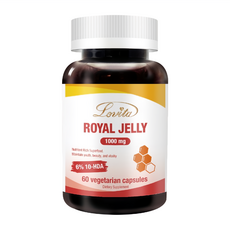 Lovita 愛維他 蜂王漿膠囊食品 每顆含新鮮蜂王漿1000毫克 6%癸烯酸(10-HDA) 全素膠囊, 60顆, 48g, 1罐