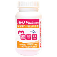 Healthwomen 赫而司 日本KANEKA Hi-Q Plus超微粒天然發酵Q10軟膠囊 100顆, 88g, 1罐