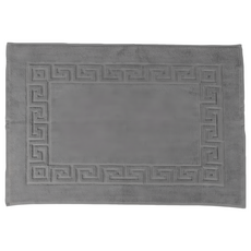 LIFE 來福牌 浴墊 萬字邊 375G 100%棉 灰色 台灣製, 76 x 52cm, 1個