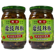 龍宏 蔭豉辣椒, 台灣產朝天椒, 無添加防腐劑, 全素, 380g, 2罐