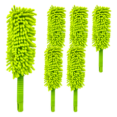 超細纖維除塵迷你撢子 綠色 40x7公分, 6支