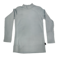 愛北鼻 兒童磨毛立領保暖衣 湖藍色