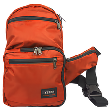 YESON 永生牌 斜肩包 7306 橘色 台灣製造, 1個, 20 x 9 x 32cm