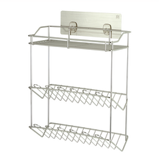 家而適 收納置物架 斜放款 日式廚衛三層收納架, 單色, 1個