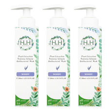 HH 草本新淨界 私密植萃抗菌潔淨露 悠然木質, 200ml, 3瓶