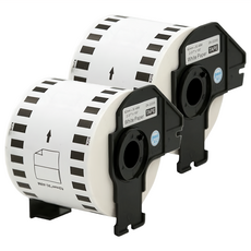 NEXTPAGE 台灣榮工 BROTHER 相容連續標籤帶 DK-22205，62mm x 30.48m 白色紙質，2個裝, 白底黑字