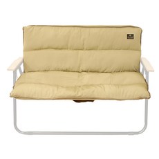 OWL CAMP 素色雙人椅套 聚酯纖維格紋棉感布 防潑水 抗撕裂 展開尺寸長86cm寬108cm, 燕麥色, 1個