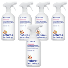 ATTITUDE 艾特優 無香蔬果洗淨液 800ml, 5瓶