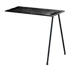 日月鉄工所 鉄男配件 延伸邊桌 Match table, 俄羅斯樺木, 鋼支架, 台灣製, ..., 70cm, 闇黑色, 1個, 展開尺寸：約66x29.5x1.2cm (架設高度約56cm), 收納尺寸：約70x34x5cm