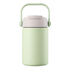 川本之家 真空小胖叮保溫壺 500ml, 內膽不鏽鋼304材質, PP耐冷耐熱 (-20°C~120°C), 矽膠圈耐冷耐熱(-20°C~200°C), 綠色, 1個
