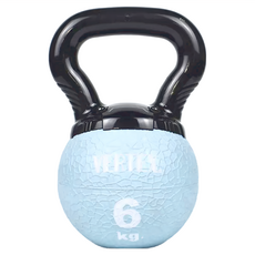 VERTEX 迷你橡膠壺鈴 6KG 啞鈴 Kettlebell 重訓 居家健身 健身家用, 淺藍色, 1個