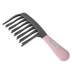 Wessen 橡膠握柄雙層曲線波浪捲髮梳, 1個, 粉紅色