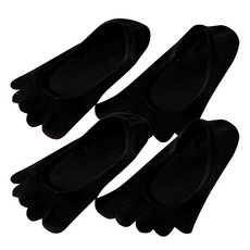 NICOFUN 愛定做 桑蠶絲隱形止滑瑜伽五趾襪 女襪 FYK245TOE06 64g, 22~24.5cm, 雅黑