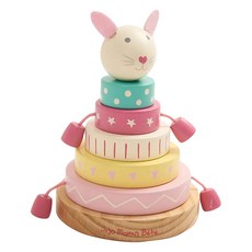 JoJo maman bebe 小白兔疊疊樂, 優質玩具/安撫玩偶/動物套圈, 適用年齡12個月以上, 多色, 1盒