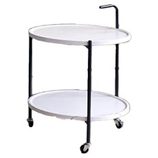 HAPPY LiFE 邊角茶几 圓形 50x50x67cm, 白理石, 1個