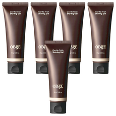 OBgE 男士溫和清潔刮鬍凝膠, 80g, 5條