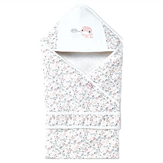 酷咕鴨 竹纖有機棉多功能新生兒抱巾, 涼感柔軟透氣舒適, 粉色仙境, 1個