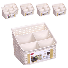 KEYWAY 聯府 藤藝305功能收納盒 KGB-305, 顏色隨機, 6個