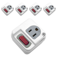 WeiTien 威電 高負載分接式插座, 125VAC 15A MAX 1650W, 小家電小幫手, CB3111, 5個