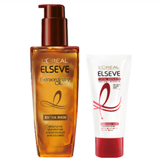 巴黎萊雅 L'OREAL PARiS 金緻護髮精油組，補充深層營養，清爽, 1組