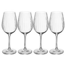 MIKASA Treviso 水晶玻璃白酒杯 豎紋, 350ml, 4個