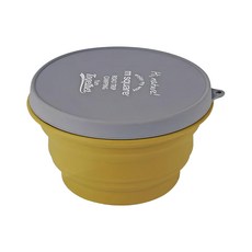 m square 折疊矽膠大碗 1公升, 芥末黃色, 1個