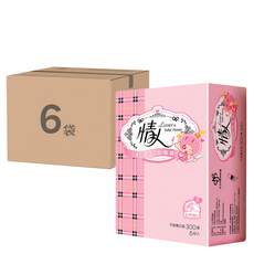 情人 平版衛生紙 300張, 6包, 6袋