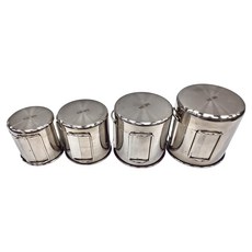 不鏽鋼摺疊4入杯 Set, 220ml/330ml/500ml/660G, 304不鏽鋼材質, 1組, 不鏽鋼