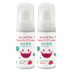 Luveta 樂唯他 Rainbow Teeth-Foam 兒童草莓口味泡沫牙膏，泡沫細緻，植物萃取，呵護敏感性牙齒, 50ml, 2瓶