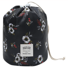 E.City 花色圓筒化妝包收納袋3件組 90g