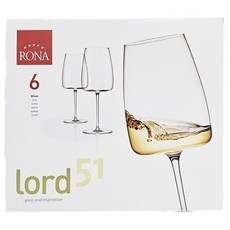 RONA Lord 尊爵系列 紅酒杯 (Set 6) 水晶玻璃, 510ml, 1盒