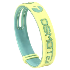 OSMOTEK能量手環 防電磁波, 周長20.6cm 帶寬1.3cm, 綠色 + 黃色, 1個