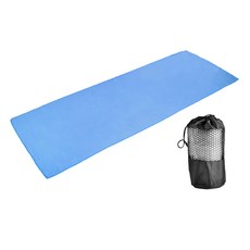 THE ONE UNITED 莫蘭迪加厚防滑瑜珈鋪巾 附收納袋 藍色 183 x 63cm 舒適安全, 1條