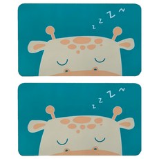 BonBon naturel 軟式珪藻土踏墊, 超強止滑, 瞬間吸水, 耐刮耐磨, 60 x 40cm, 長頸鹿, 2片