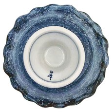 刷藍月圓高台皿 日本製, XL11071-31, 1個