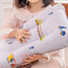 愛北鼻 獨家加厚水洗枕, 柔軟舒適透氣, 呵護寶寶頸椎, 1件, 藍底汽車, 43 x 28cm