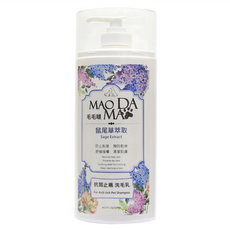 MAOMAODA 毛毛噠 抗屑止癢洗毛乳 鼠尾草萃取, 500ml, 1瓶