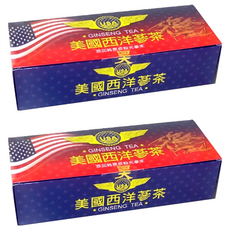 昊之蔘 是好蔘 美國西洋蔘茶 Set 50包, 添加純原皮粉光蔘末, 3g, 2盒