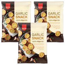 Samlip 大蒜麵包餅乾 獨特口感 小巧酥脆 香氣撲鼻, 100g, 3包