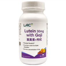 LAC 利維喜 專利葉黃素枸杞膠囊 30mg, 1個, 60顆