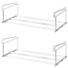 小麥購物 下掛式伸縮置物架 C459 769g, 白色, 2個