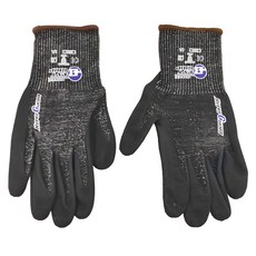 HANVO 恒辉 五級防割止滑戒護手套 SE-335 EN388-5級防刀割標準 專業居家防護, 全長24cm x 掌寬10cm, 黑色, 1雙